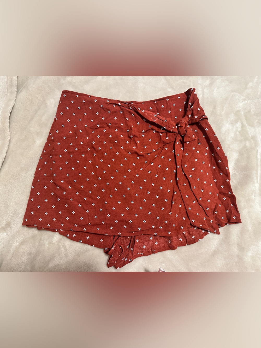 Abercrombie & Fitch Maroon White Floral Print Skort Size Small Women’s
